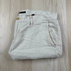 John Varvatos Shorts Mens Size 36 Beige Tan Flat Front Adult Casual Preppy